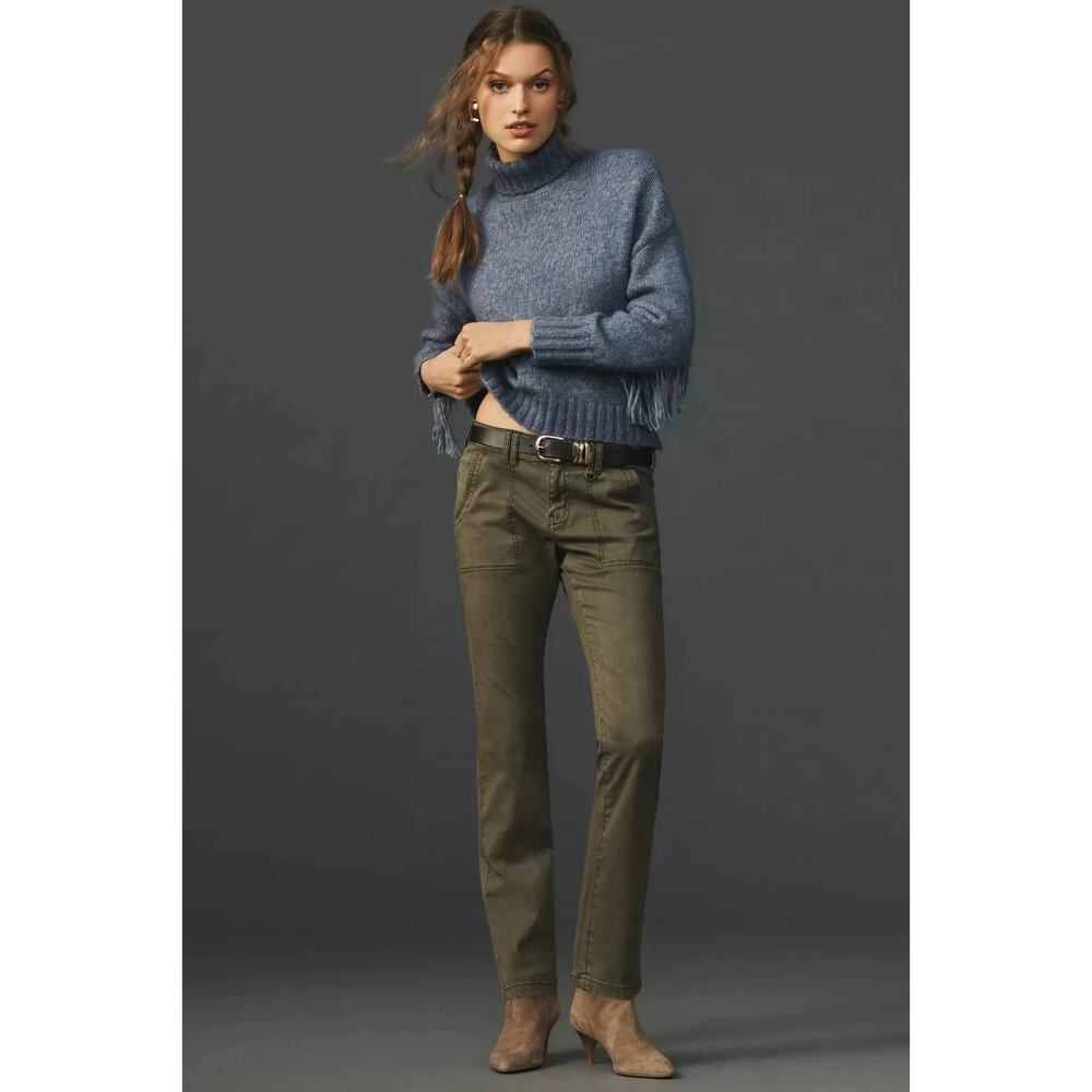 Anthropologie Olive Straight Leg Pants